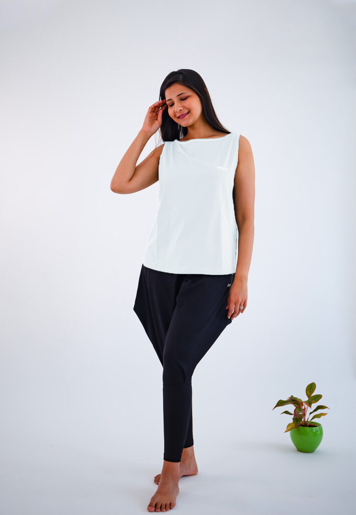 Namah Sleeveless Boat Neck Tee - The Namah Studio